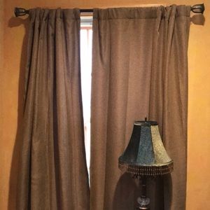 Martha Stewart brown blackout curtains